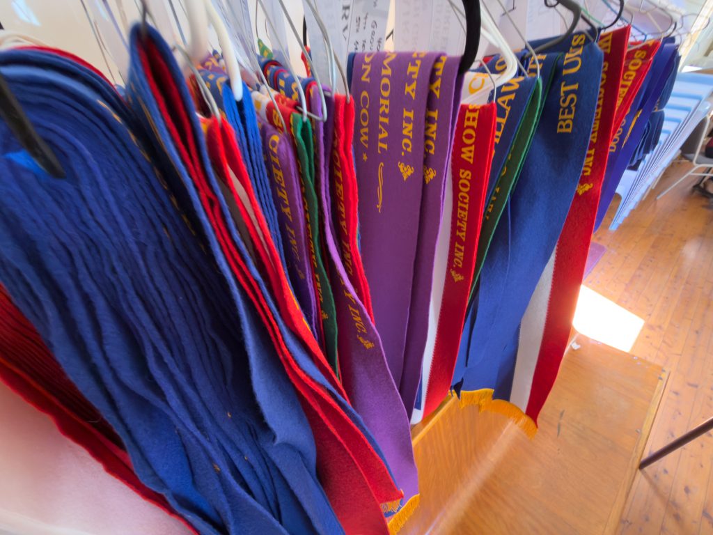 Prize ribbons ready to hand out