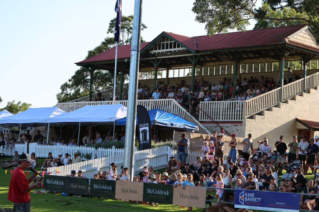 A full grandstand watching the Main Arena