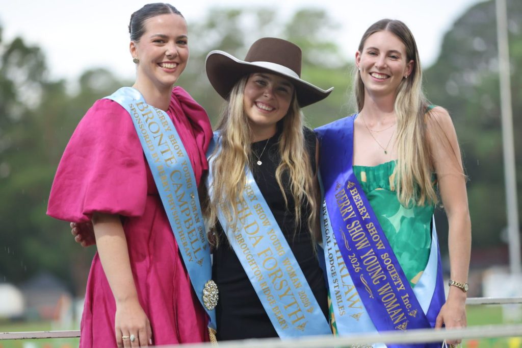 Three Young Woman entrants in their sashes
