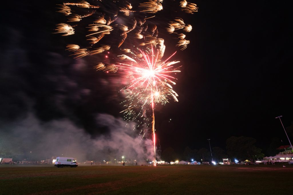 Fireworks over the showground to close the Show