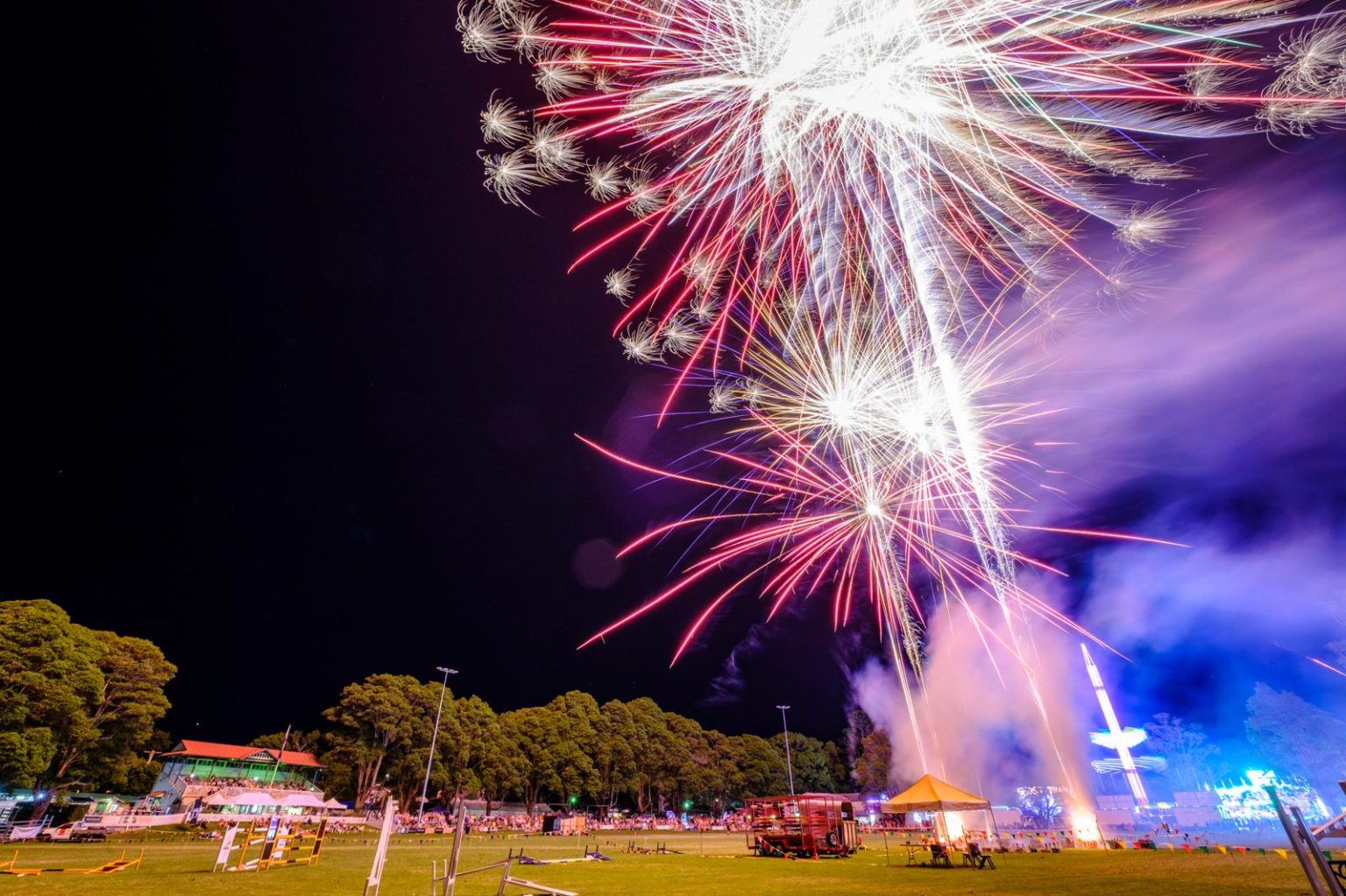 Fireworks over the Berry Showground